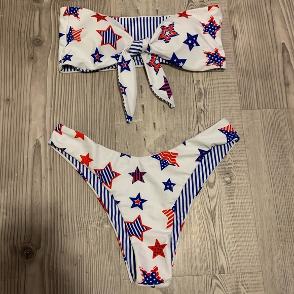 Zaful red white and blue bikini Clearance